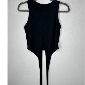 Lululemon Black High Neck Front Tie Tank Top Shirt 4